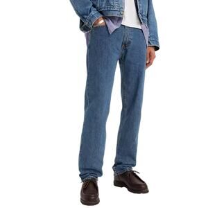 Levi’s 505 Regular Fit Straight Leg Classic Denim Casual Blue Jeans Men’s 38x30